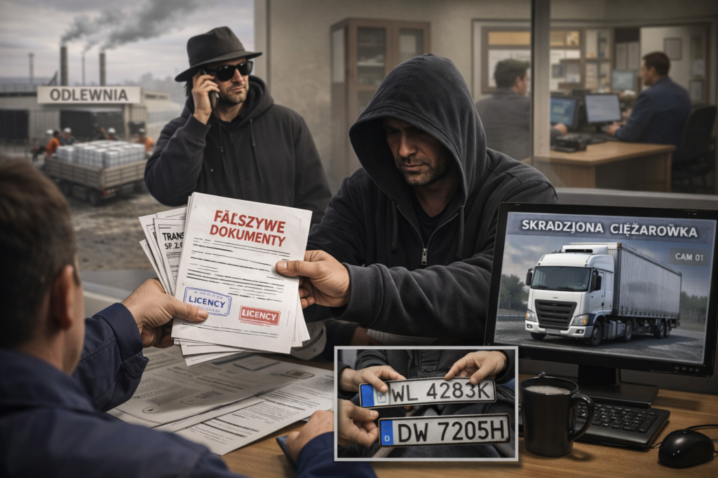 kradzieży złomu i produktów metalowych w transporcie